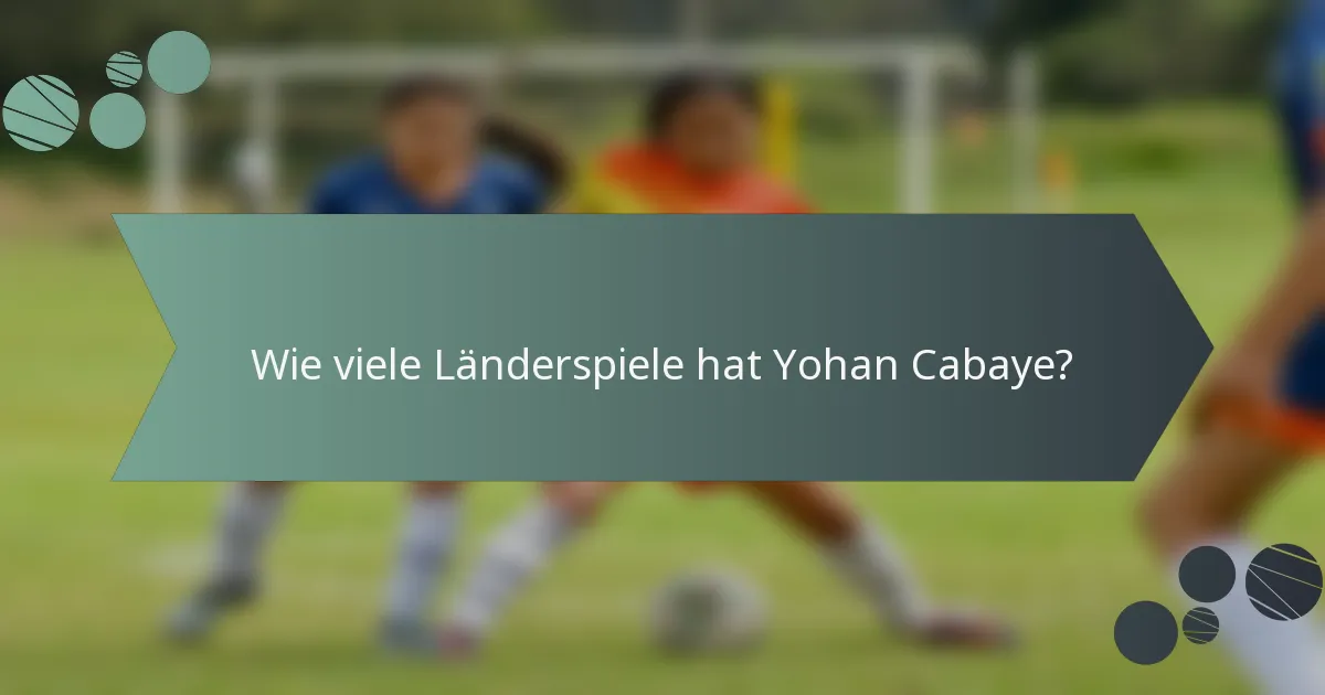 Wie viele Länderspiele hat Yohan Cabaye?